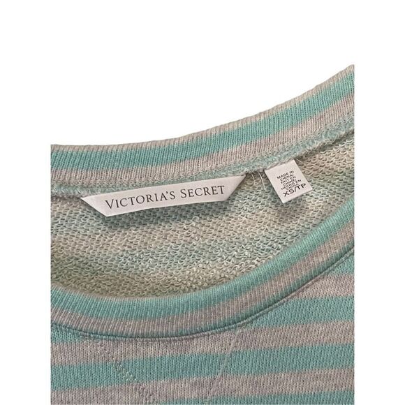 Victoria Secret Sweater Dress Striped Grey Blue XS New - Picture 4 of 4